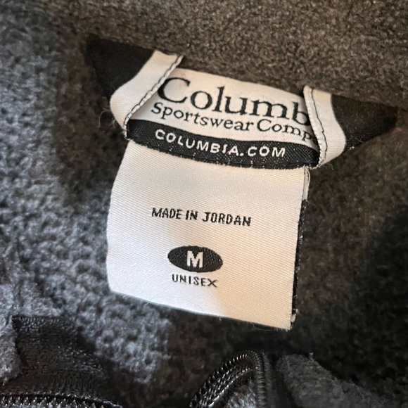 Columbia half zip fleece pullover unisex men’s women’s size medium gray jacket - Picture 5 of 7